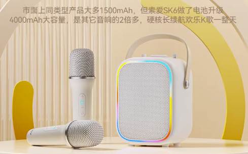 话筒音响一体麦克风家用k歌无线声卡