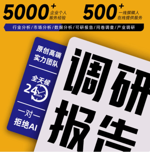 调研报告市场行业调研数据分析代写社会